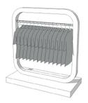 *TIP*  Glossy middenunit kledingrek R-EC-006