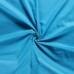 Canvas stof waterblauw - Katoenen stof 30m op rol, Hobby en Vrije tijd, 200 cm of meer, Nieuw, Blauw, Ophalen of Verzenden