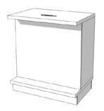 *TIP*  Super HIGH GLOSSY toonbank wit met lade en sleuf 90, Ophalen of Verzenden