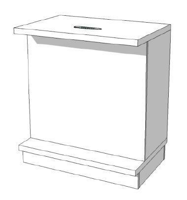 *TIP*  Super HIGH GLOSSY toonbank wit met lade en sleuf 90, Articles professionnels, Aménagement de Bureau & Magasin | Commerce & Inventaire