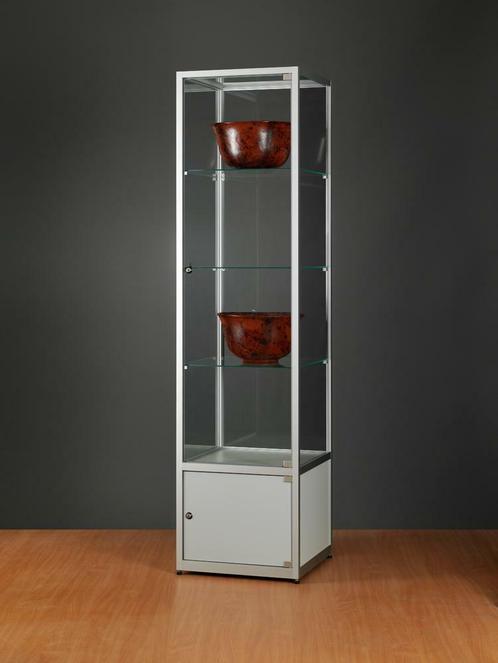 *TIP*  Luxe vitrinekast aluminium 50 cm met onderkast, Zakelijke goederen, Kantoor en Winkelinrichting | Winkel en Inventaris