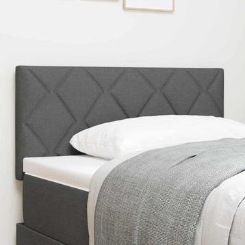 vidaXL Stoffen Hoofdbord Geometric Handmatig Donkergrijs 100, Verzenden