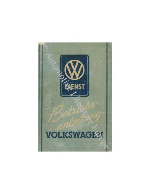 1952 VOLKSWAGEN KEVER INSTRUCTIEBOEKJE DUITS, Autos : Divers, Modes d'emploi & Notices d'utilisation, Enlèvement ou Envoi