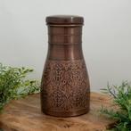 Puur koperen karaf antique geëtst met dop ± 950 ml, Ophalen of Verzenden, Nieuw