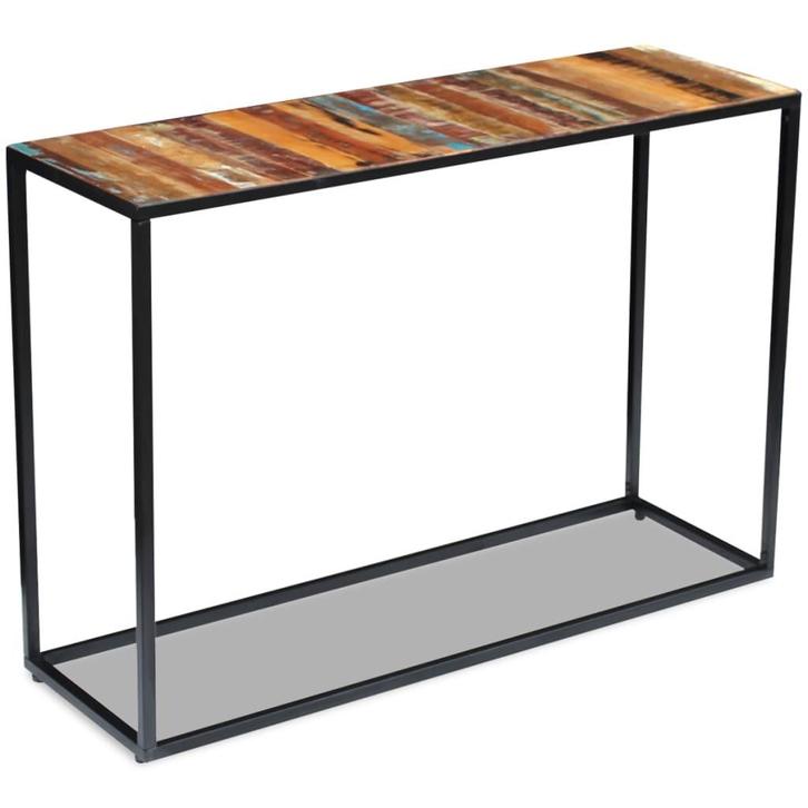 vidaXL Wandtafel 110x35x76 cm massief gerecycled hout, Huis en Inrichting, Tafels | Bijzettafels, Nieuw, Verzenden