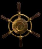 Wandklok - Attribué à Hermès - Art Deco Messing, Hout -, Antiek en Kunst