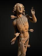 sculptuur, Sint-Sebastiaan/ 17e-18e eeuw - 83 cm - Hout, Antiek en Kunst