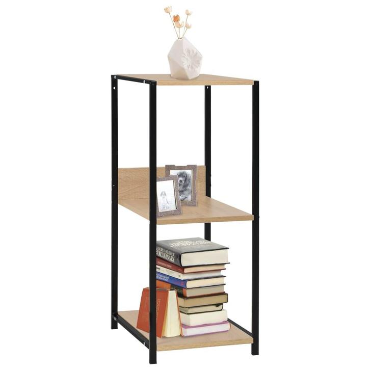 vidaXL Boekenkast 33,5x39,6x79,7 cm bewerkt hout zwart en, Huis en Inrichting, Kasten | Boekenkasten, Nieuw, Verzenden