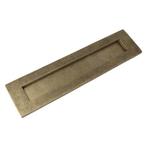 Brievenbus strak messing antiek 320x80mm, Nieuw, Overige materialen