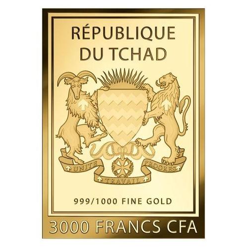 Tchad. 3000 Francs CFA 1/1000 Oz, Franz Marc Paintings – The, Postzegels en Munten, Edelmetalen en Baren