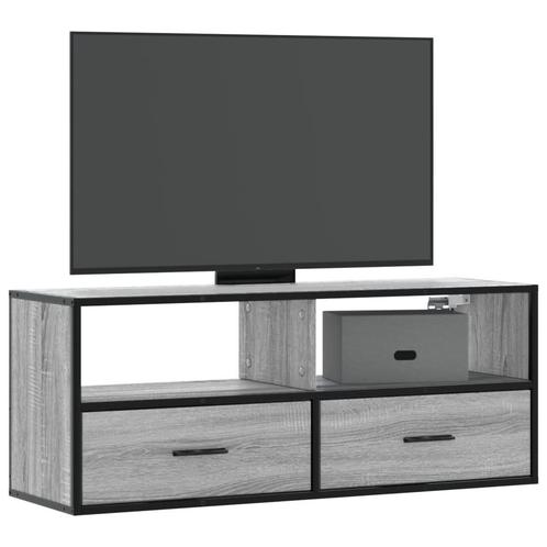 vidaXL Meuble TV sonoma gris 100x31x39,5 cm bois, Maison & Meubles, Armoires | Mobilier de télévision, Neuf, Envoi