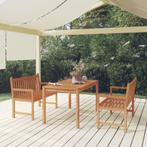 vidaXL 3-delige Tuinset massief teakhout, Verzenden, Nieuw, Tuinset