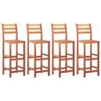 vidaXL Chaises de bar lot de 4 bois dacacia solide, Maison & Meubles, Verzenden, Neuf