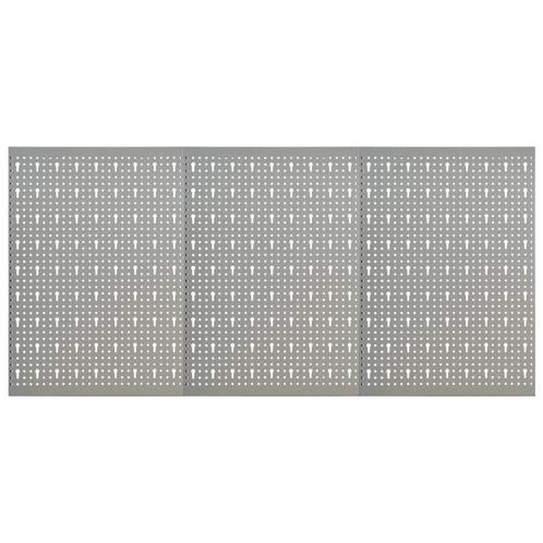 vidaXL Gaatjespaneel wandgemonteerd 3 st 40x58 cm staal, Doe-het-zelf en Bouw, Hang- en Sluitwerk, Nieuw, Verzenden