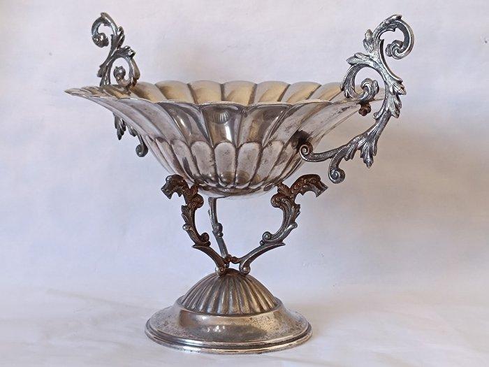 Tafelmiddenstuk - Rocaille Motif - Alpaca Silver-geplateerd, Antiek en Kunst, Antiek | Keukengerei
