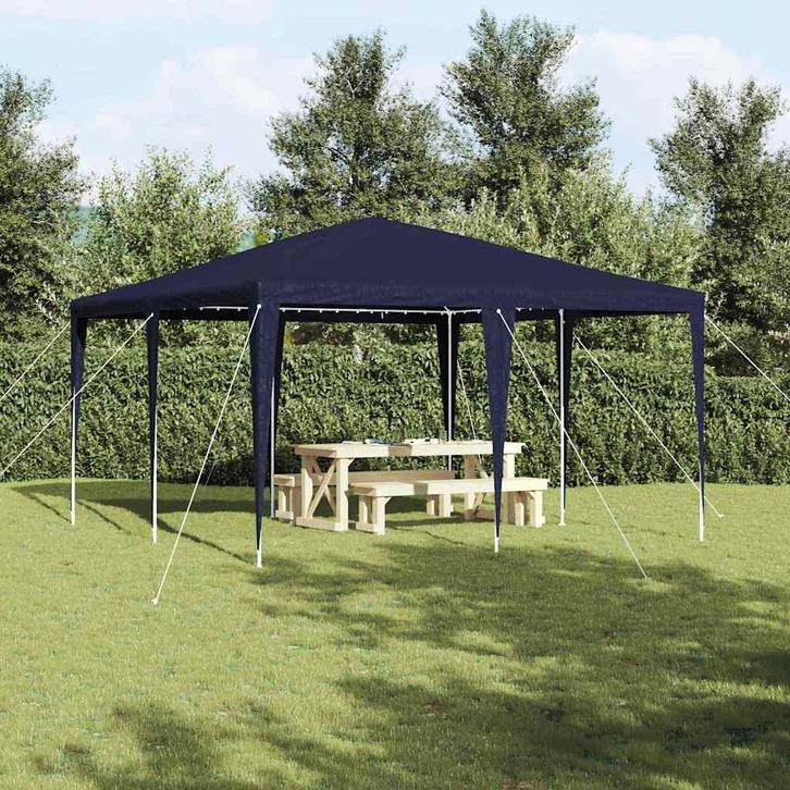 vidaXL Partytent Blauw 400 x 400 x 266 cm Polyethyleen en, Jardin & Terrasse, Tonnelles, Envoi