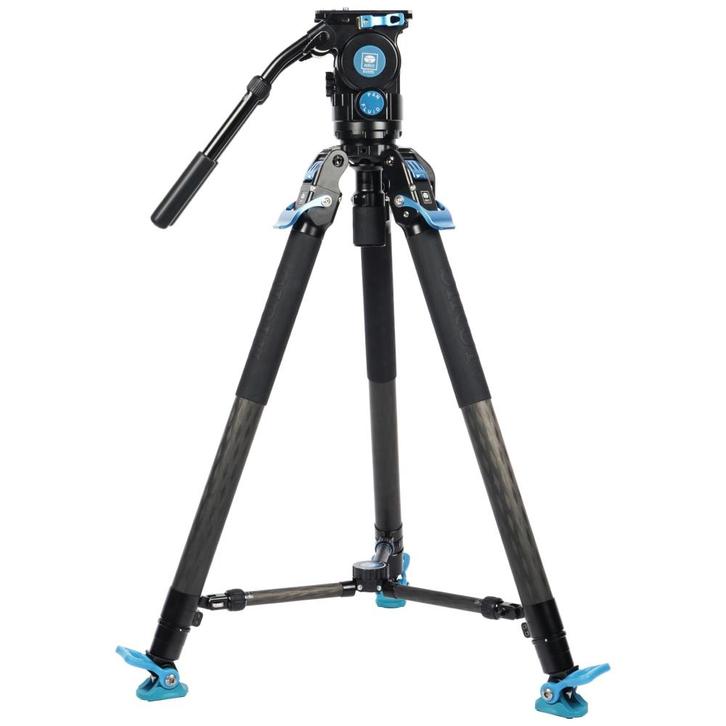 Sirui Video Tripod SVT75 Pro + SVH15 Fluid Head CM6301, Audio, Tv en Foto, Fotografie | Statieven en Balhoofden, Driepoot, Gebruikt
