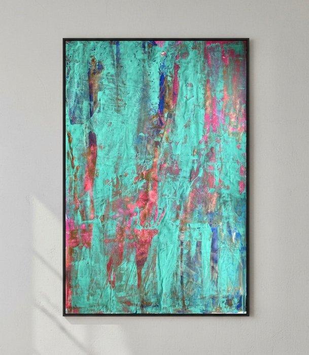 Natalie Hayn - Metallic Copper dream XXL, Neon, Antiquités & Art, Art | Peinture | Moderne