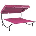 Roze Loungebed met Luifel | Retour Deal | 40% Korting!, Verzenden