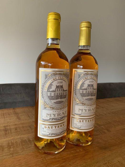 2006 & 2009 Chateau de Myrat Sauternes - Sauternes, Bordeaux, Verzamelen, Wijnen