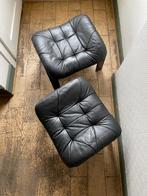 Verikon Furniture - Kruk (2) - Hout, Leder - Twee krukken