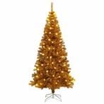 vidaXL Kunstkerstbomen met LED -striplichten Goud 180 cm PET, Diversen, Verzenden, Nieuw