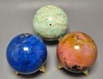Aragoniet, Lapis, Rhodoniet Minerale bollen - 75×75×75 mm -
