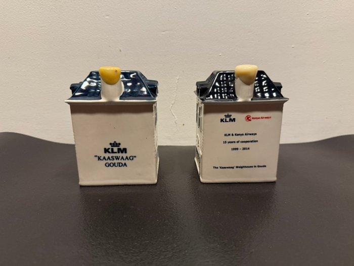 KLM-huisje (2) - Kaaswaag Kenya Airlines + Kaaswaag, Antiquités & Art, Antiquités | Verre & Cristal