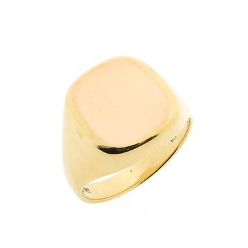 Bicolor gouden zegelring | Heren (roségoud, herenring), Ophalen of Verzenden