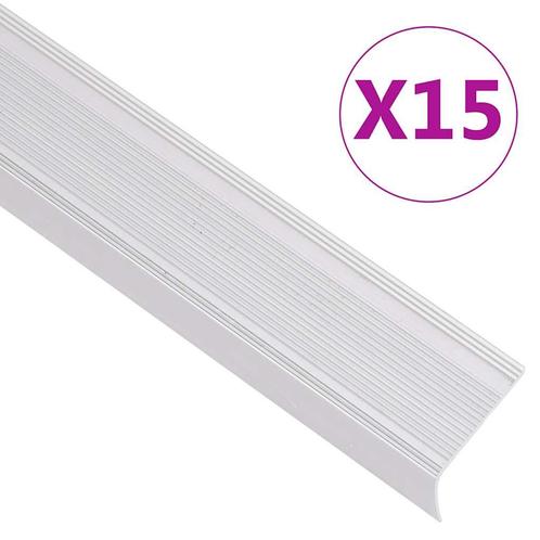 vidaXL Trapneuzen L-vormig 15 st 90 cm aluminium, Doe-het-zelf en Bouw, Ladders en Trappen, Nieuw, Verzenden
