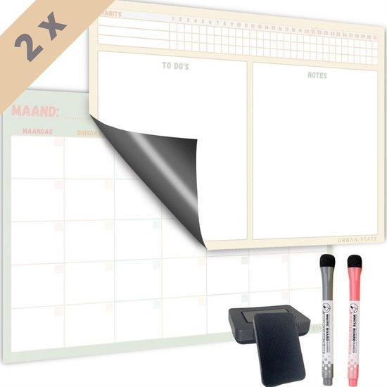 2dekans | Magnetische weekplanner whiteboard (2) - planner, Huis en Inrichting, Woonaccessoires | Memoborden, Ophalen of Verzenden