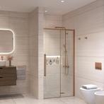 Nisdeur Sanivo Nova Soft Close 100x200 cm Geborsteld Brons, Doe-het-zelf en Bouw, Ophalen of Verzenden, Nieuw, Douche