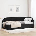 vidaXL Hoek Bed Frame Zwart 100 cm x 200 cm Polyester en, Verzenden, Nieuw