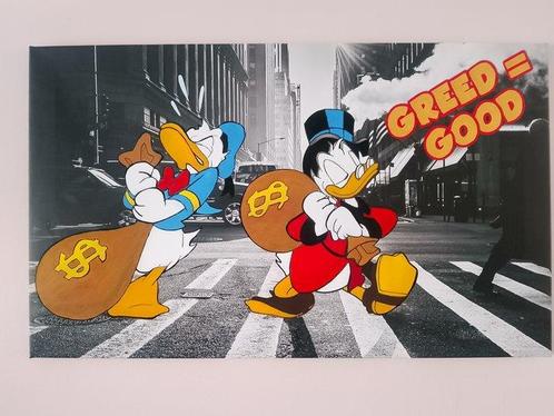 ESQ - Donald Greed is Good canvas XL, Antiek en Kunst, Kunst | Schilderijen | Modern