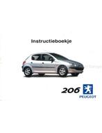 1999 PEUGEOT 206 INSTRUCTIEBOEKJE NEDERLANDS, Auto diversen, Handleidingen en Instructieboekjes