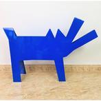 José Soler Art - Sculpture, The Dog KH. Blue - 54 cm - Acier, Antiquités & Art