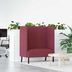 vidaXL Hoge Rug Bank Bordeauxrood 109x56x121 cm Stof, Verzenden, Nieuw