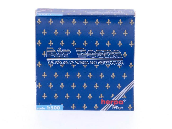 Schaal 1:500 Herpa 508971 Air Bosna Airbus A319 #7545, Hobby en Vrije tijd, Modelbouw | Vliegtuigen en Helikopters, Zo goed als nieuw