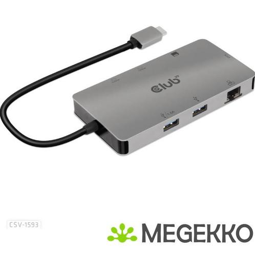 Club3D USB 3.2 Type C 8 in 1 universeel docking station, Computers en Software, Laptopstandaarden, Nieuw, Verzenden