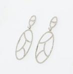 Boucles doreilles cocktail - 14 carats Or blanc - 0.99ct.