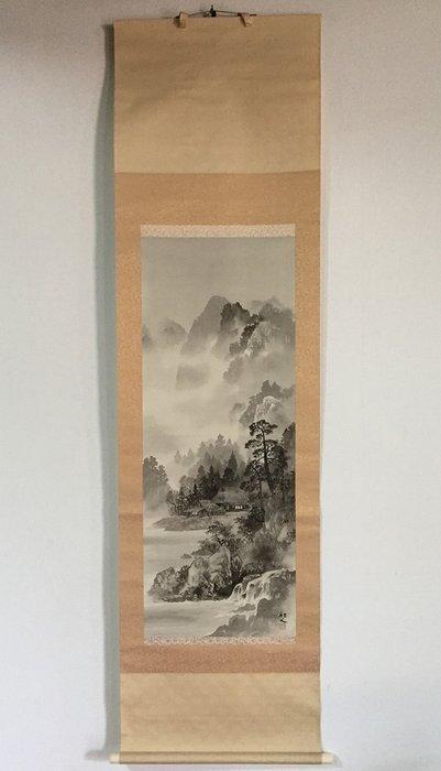 Landscape / Japanese Vintage Hanging Scroll KAKEJIKU / Silk, Antiek en Kunst, Antiek | Overige Antiek