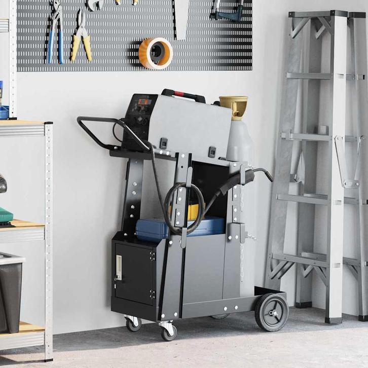 vidaXL Laswagen Zwart 91 x 47 x 96 cm Staal, Bricolage & Construction, Outillage | Outillage à main, Envoi