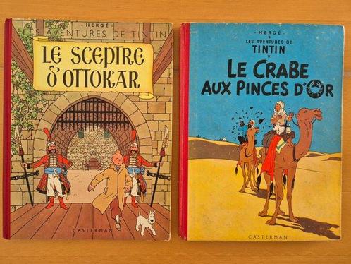 Tintin T9 + T8 - Le crabe au pince dor (B22) + Le Sceptre, Livres, BD