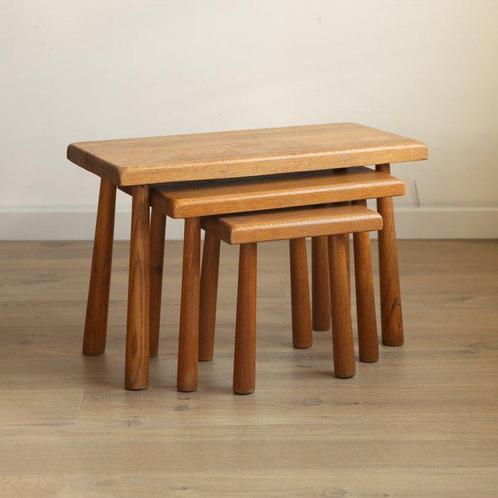 Meubelfabriek Oisterwijk - Tables gigognes (3) - Chêne -, Antiek en Kunst, Antiek | Meubels | Stoelen en Sofa's