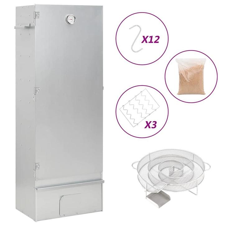 vidaXL BBQ-rookoven met koude rookgenerator gegalvaniseerd, Elektronische apparatuur, Overige elektronische apparatuur, Nieuw