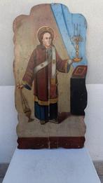 Icoon - altaarvloer olie op houten tafel, Antiek en Kunst