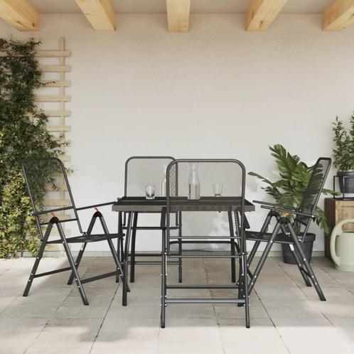 vidaXL Ensemble à manger de jardin 5 pcs anthracite, Jardin & Terrasse, Ensembles de jardin, Neuf, Envoi