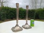 29 cm - Kandelaar zware verzilverde kandelaars (2) -