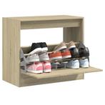 vidaXL Schoenenkast 80x42x69 cm bewerkt hout sonoma, Verzenden, Nieuw