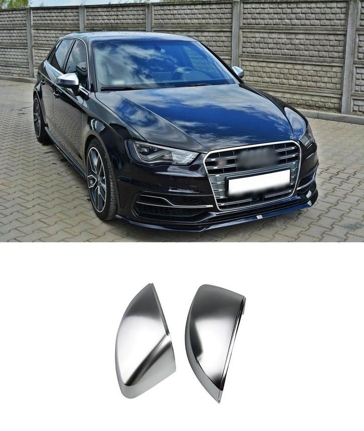 Mat Chrome Spiegelkappen voor Audi A3 8V, S3, S line, RS3, Auto diversen, Tuning en Styling, Ophalen of Verzenden